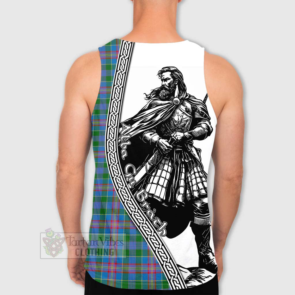 Tartan Vibes Clothing Ralston Tartan Clan Crest Men's Tank Top with Highlander Warrior Celtic Style