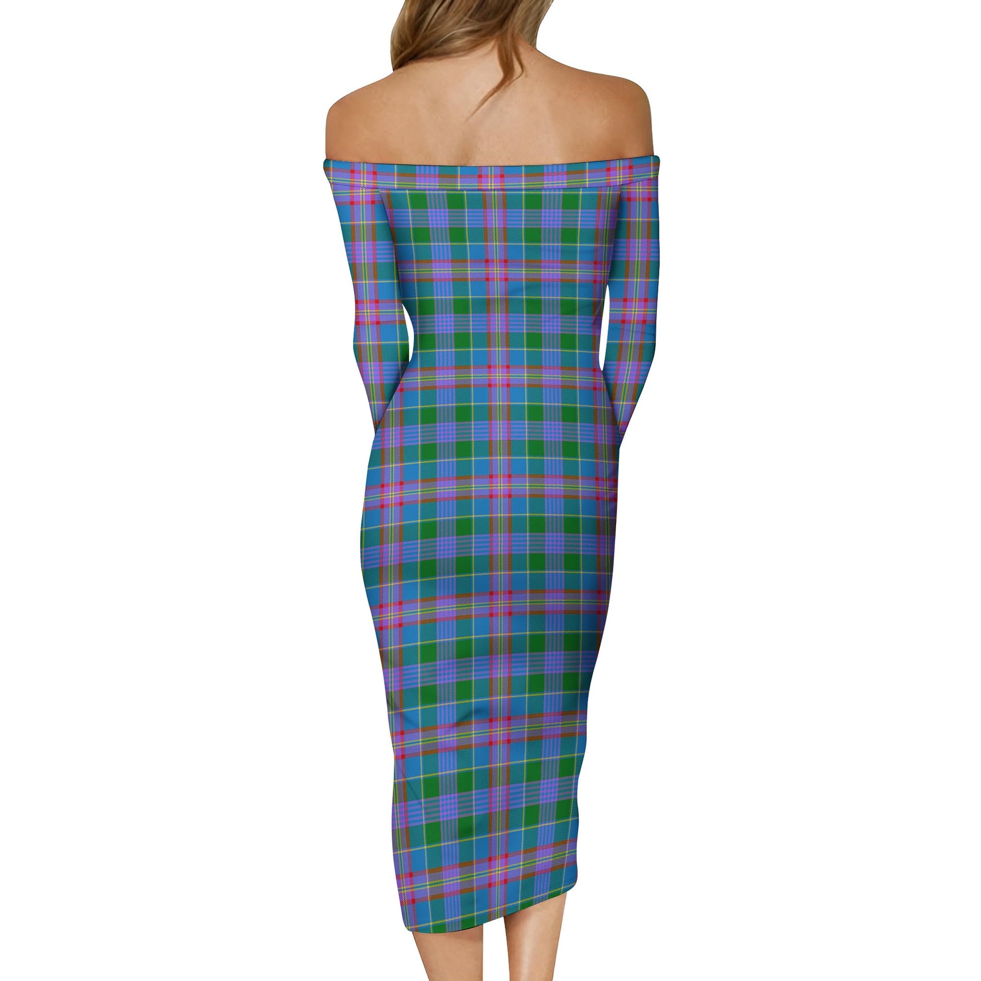 Ralston Tartan Off Shoulder Lady Dress - Tartanvibesclothing
