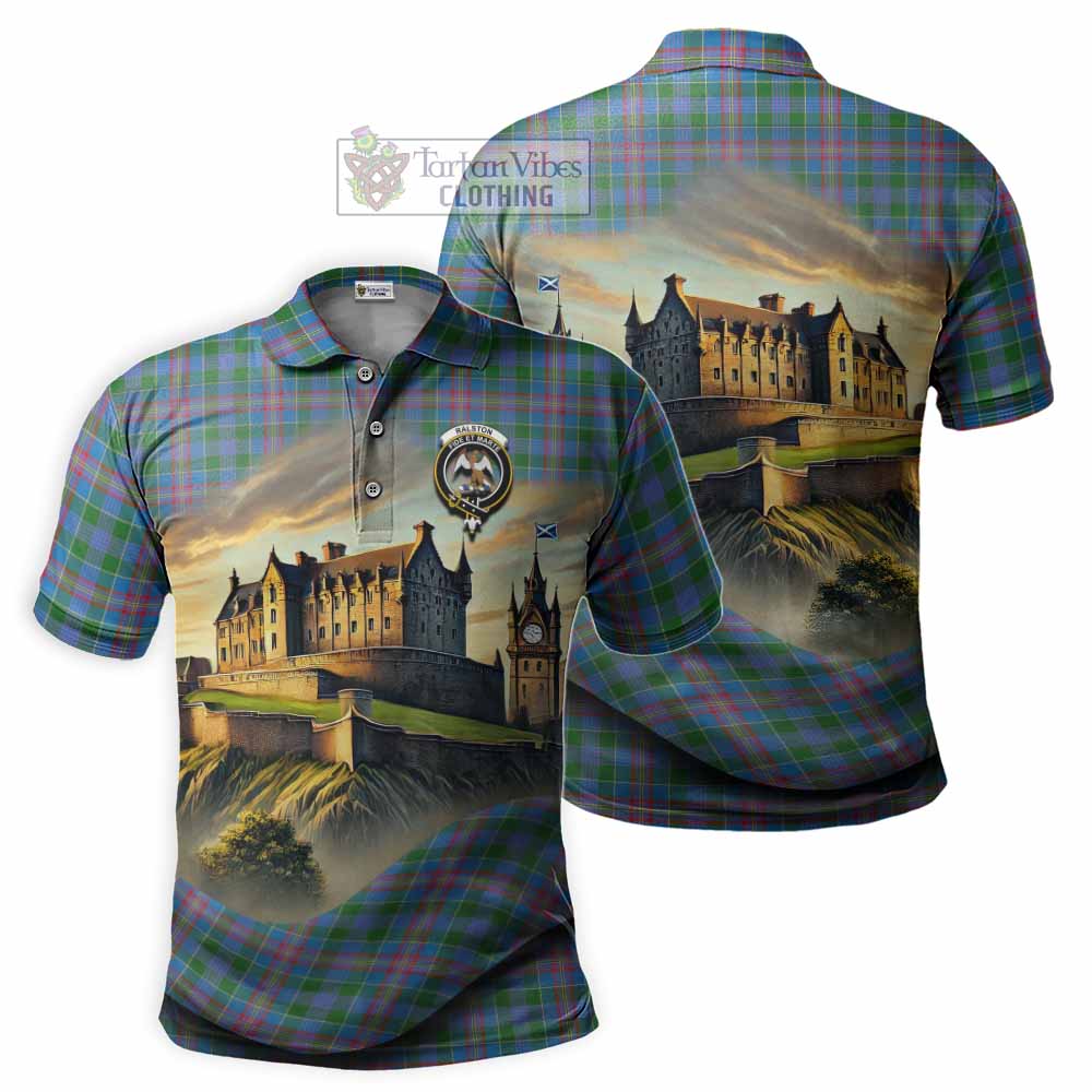 Tartan Vibes Clothing Ralston Tartan Family Crest Polo Shirt with Scottish Ancient Castle Stype