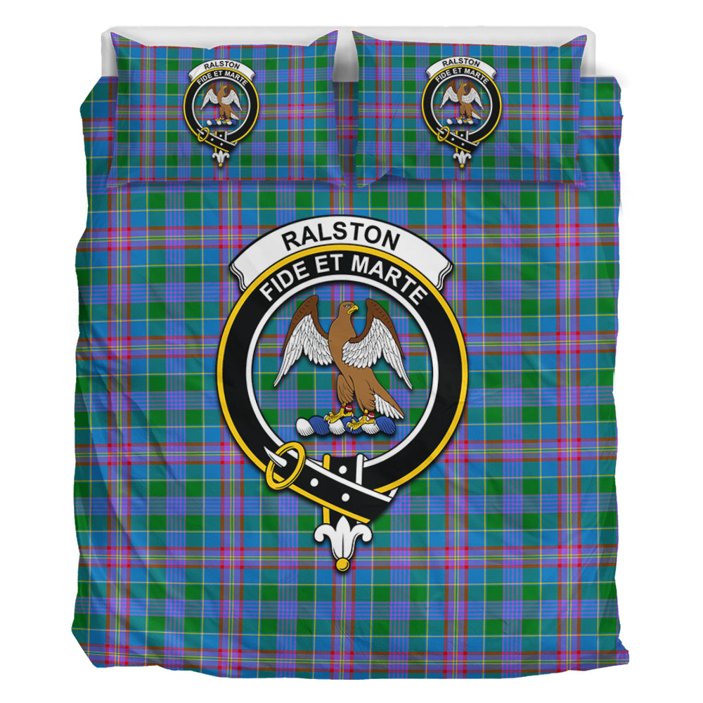 Ralston Tartan Bedding Set with Family Crest - Tartan Vibes Clothing