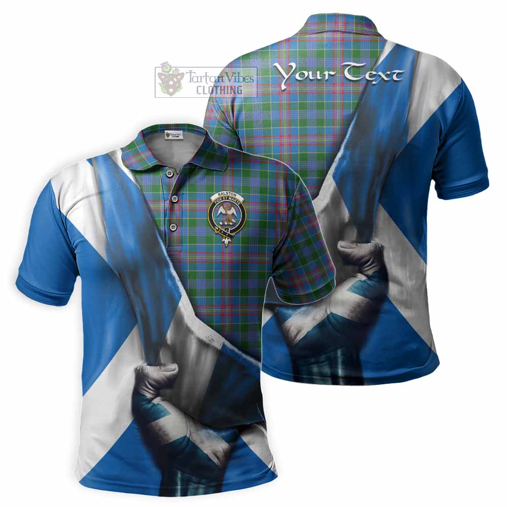 Tartan Vibes Clothing Ralston Tartan Polo Shirt with Family Crest Scotland Patriotic Style