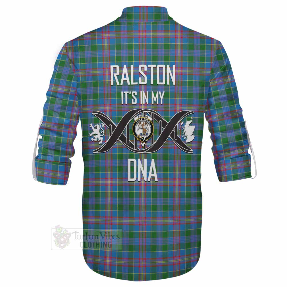 Tartan Vibes Clothing Ralston Tartan Ghillie Kilt Shirt with Family Crest DNA In Me Style