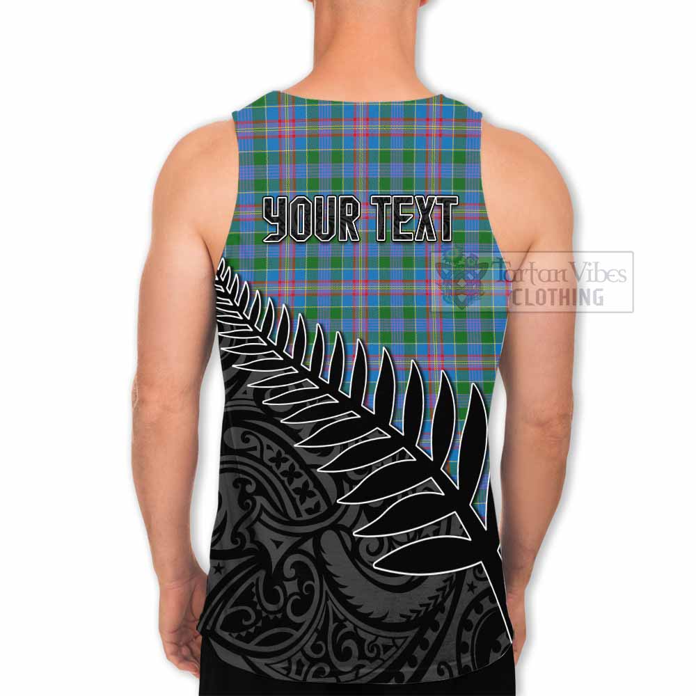 Tartan Vibes Clothing Ralston Crest Tartan Men's Tank Top with New Zealand Silver Fern Half Style