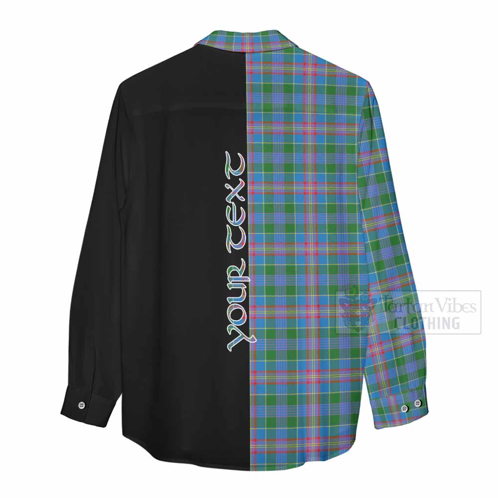 Tartan Vibes Clothing Ralston Tartan Women's Casual Shirt with Family Crest and Half Of Me Style