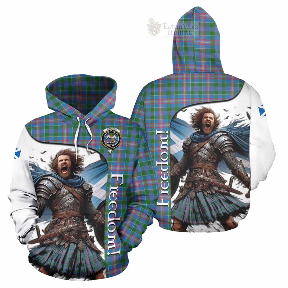 Tartan Vibes Clothing Ralston Crest Tartan Hoodie Inspired by the Freedom of Scottish Warrior