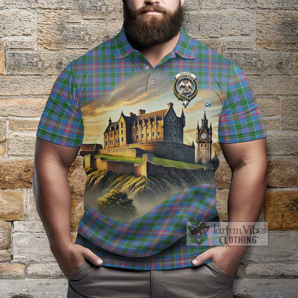 Tartan Vibes Clothing Ralston Tartan Family Crest Polo Shirt with Scottish Ancient Castle Stype