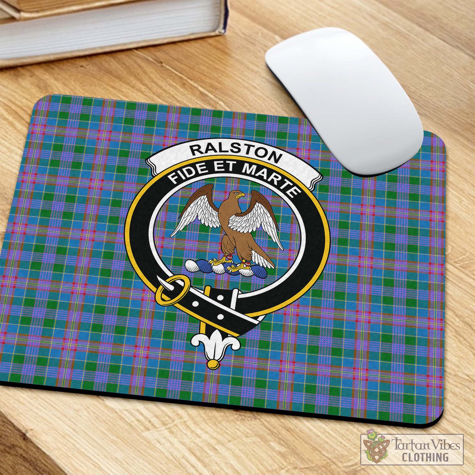 Tartan Vibes Clothing Ralston Tartan Mouse Pad with Family Crest