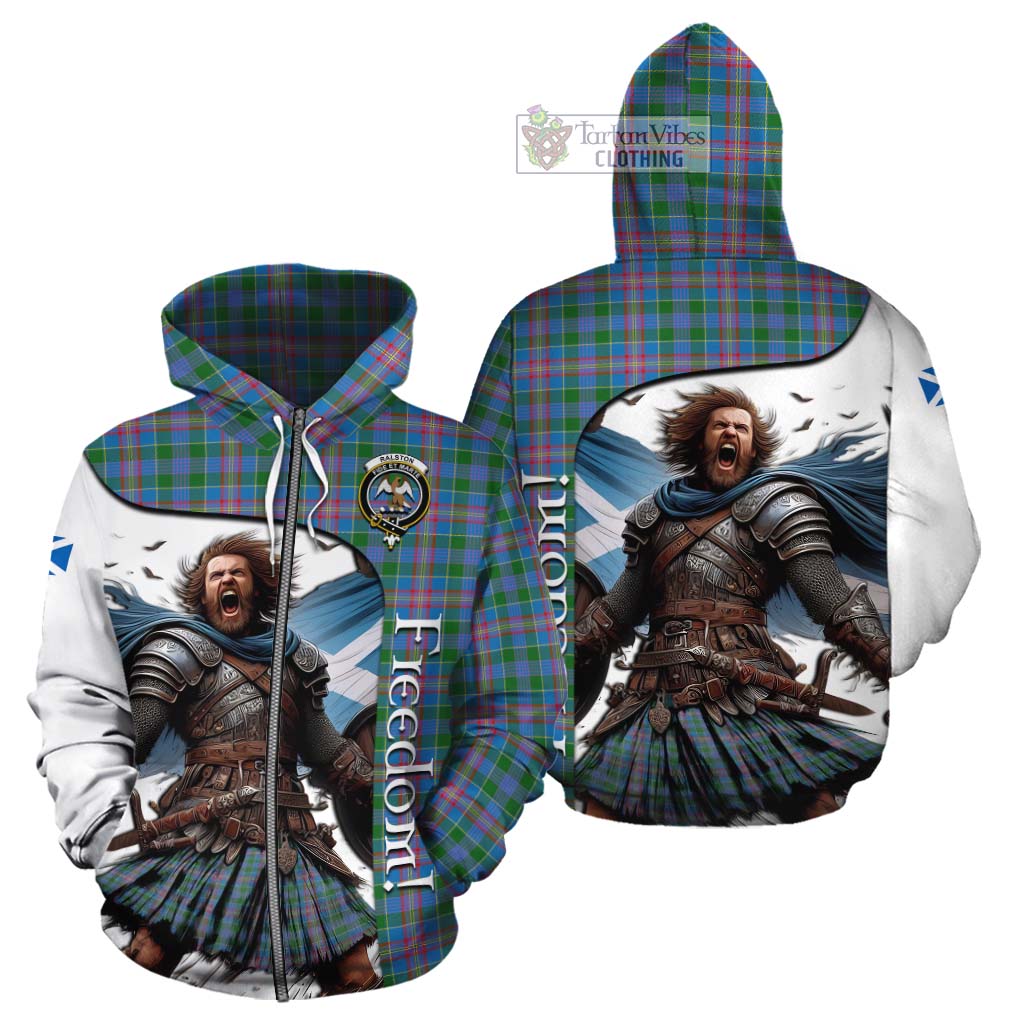 Tartan Vibes Clothing Ralston Crest Tartan Cotton Hoodie Inspired by the Freedom of Scottish Warrior