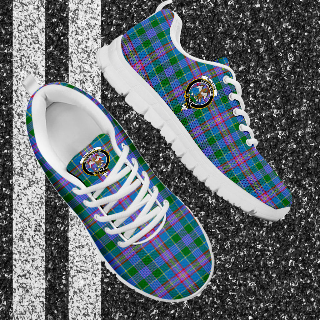 Ralston Tartan Sneakers with Family Crest - Tartan Vibes Clothing