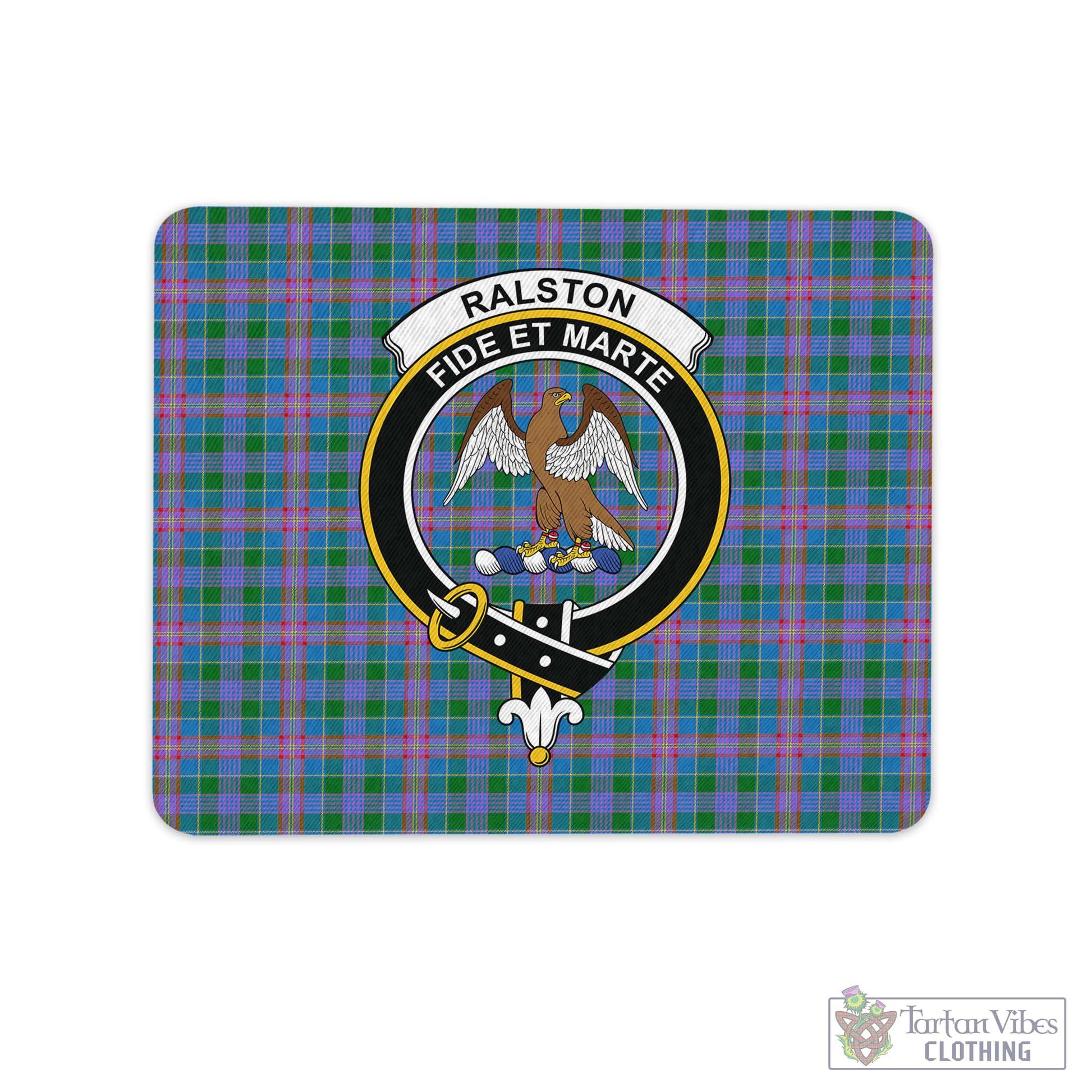 Tartan Vibes Clothing Ralston Tartan Mouse Pad with Family Crest