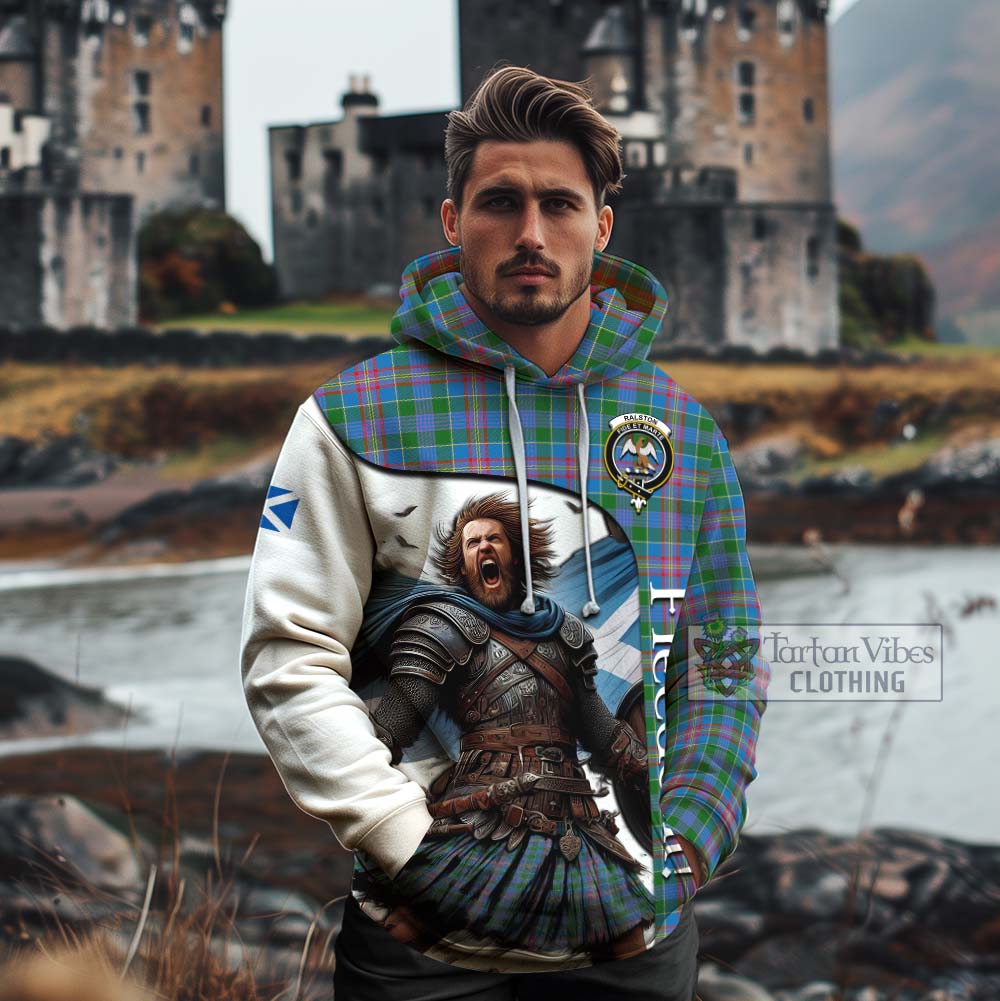 Tartan Vibes Clothing Ralston Crest Tartan Cotton Hoodie Inspired by the Freedom of Scottish Warrior