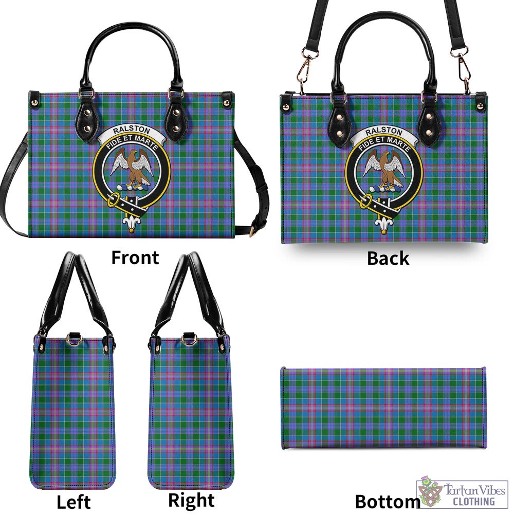 Tartan Vibes Clothing Ralston Tartan Luxury Leather Handbags with Family Crest