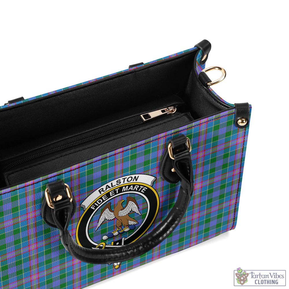 Tartan Vibes Clothing Ralston Tartan Luxury Leather Handbags with Family Crest