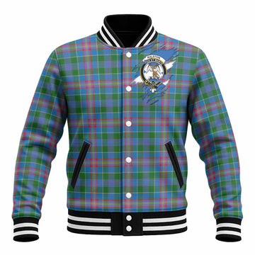 Ralston Clan Crest In Me Tartan Baseball Jacket Scotland Flag Style
