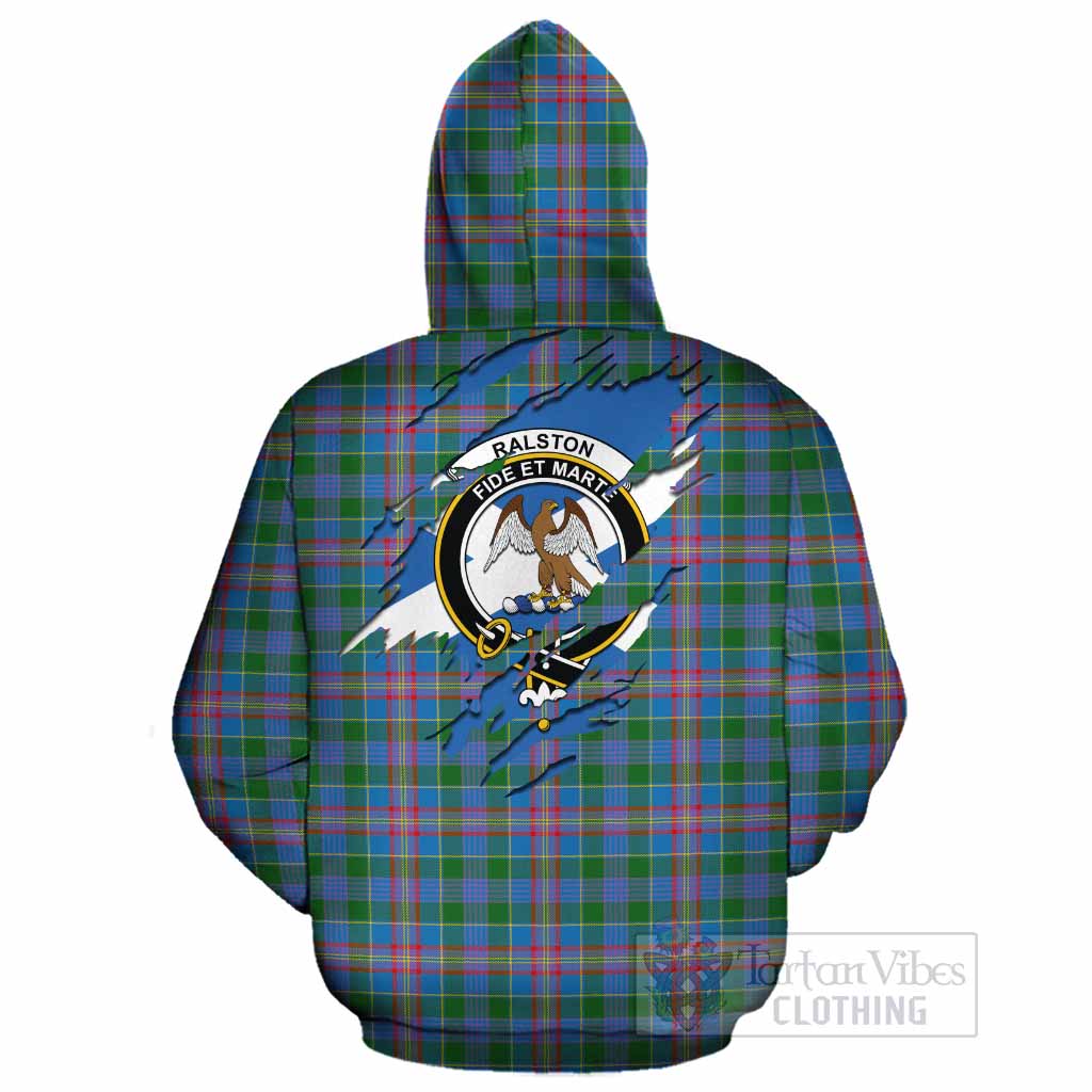 Ralston Clan Crest In Me Tartan Cotton Hoodie Scotland Flag Style