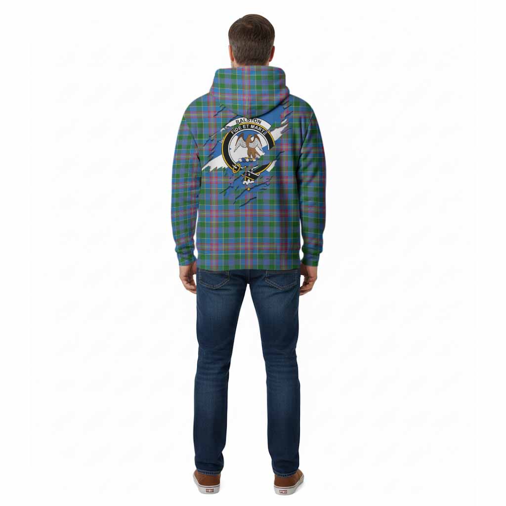 Ralston Clan Crest In Me Tartan Cotton Hoodie Scotland Flag Style