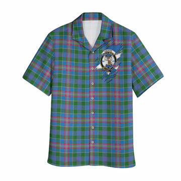 Ralston Clan Crest In Me Tartan Hawaiian Shirt Scotland Flag Style