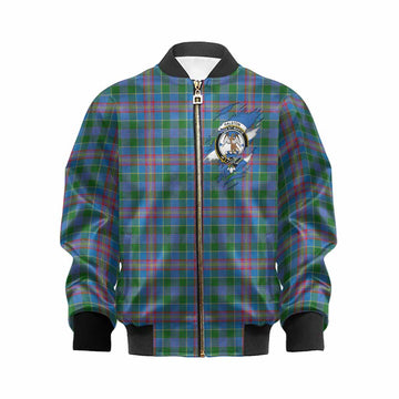 Ralston Clan Crest In Me Tartan Kid Bomber Jacket Scotland Flag Style