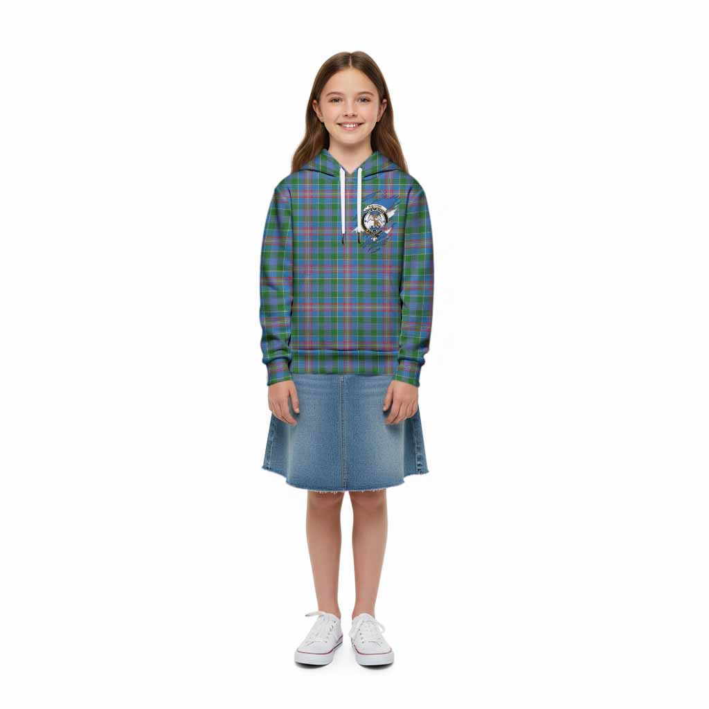 Ralston Clan Crest In Me Tartan Kid Hoodie Scotland Flag Style