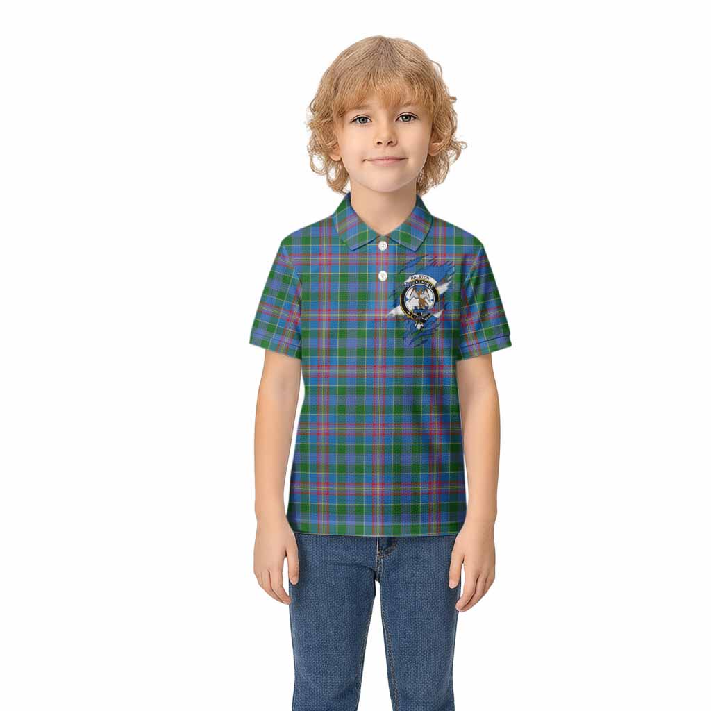 Ralston Clan Crest In Me Tartan Kid Polo Shirt Scotland Flag Style