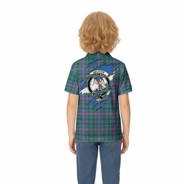 Ralston Clan Crest In Me Tartan Kid Polo Shirt Scotland Flag Style