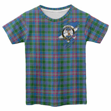 Ralston Clan Crest In Me Tartan Kid T-shirt Scotland Flag Style