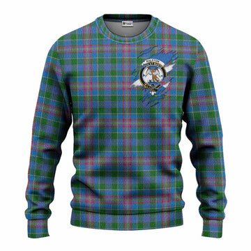 Ralston Clan Crest In Me Tartan Knitted Sweater Scotland Flag Style