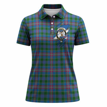 Ralston Clan Crest In Me Tartan Women Polo Shirt Scotland Flag Style