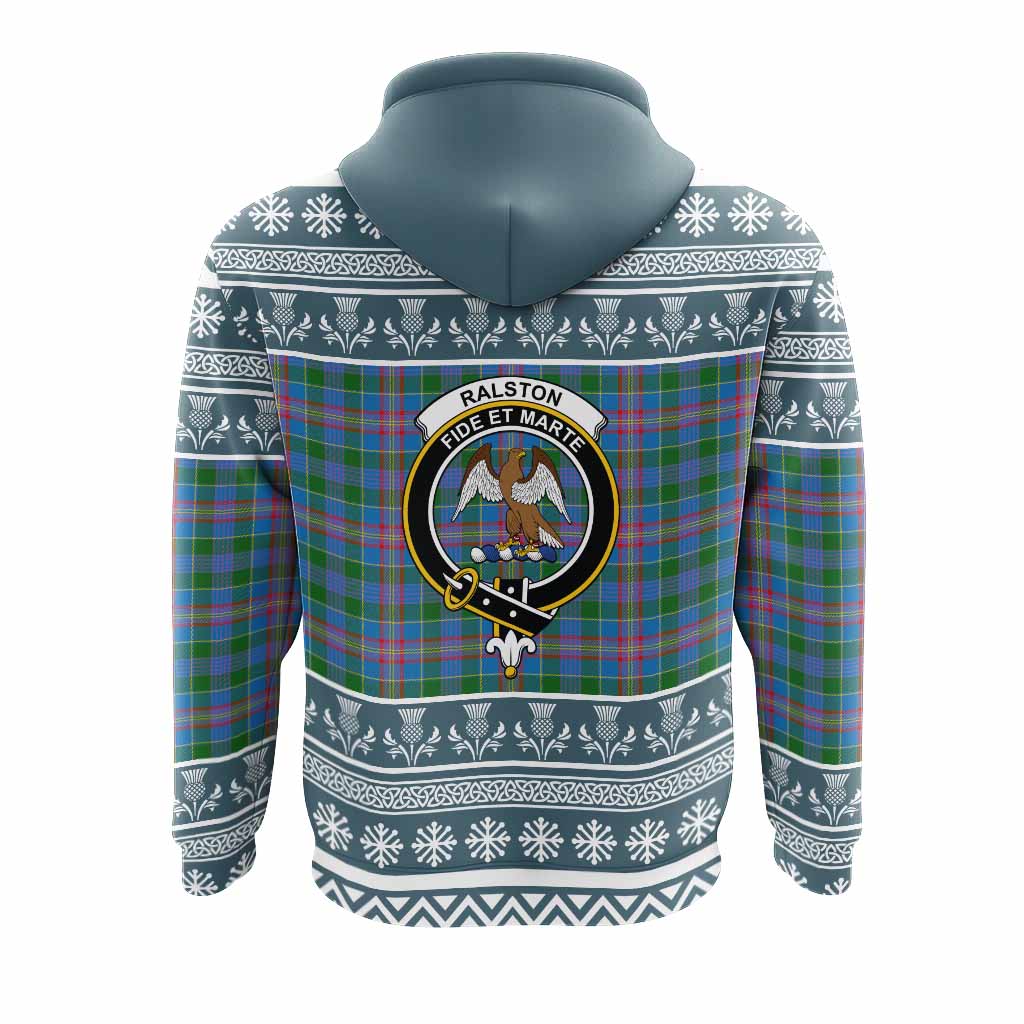 Ralston Clan Tartan Christmas Hoodie with Family Crest - Tartan Vibes Clothing