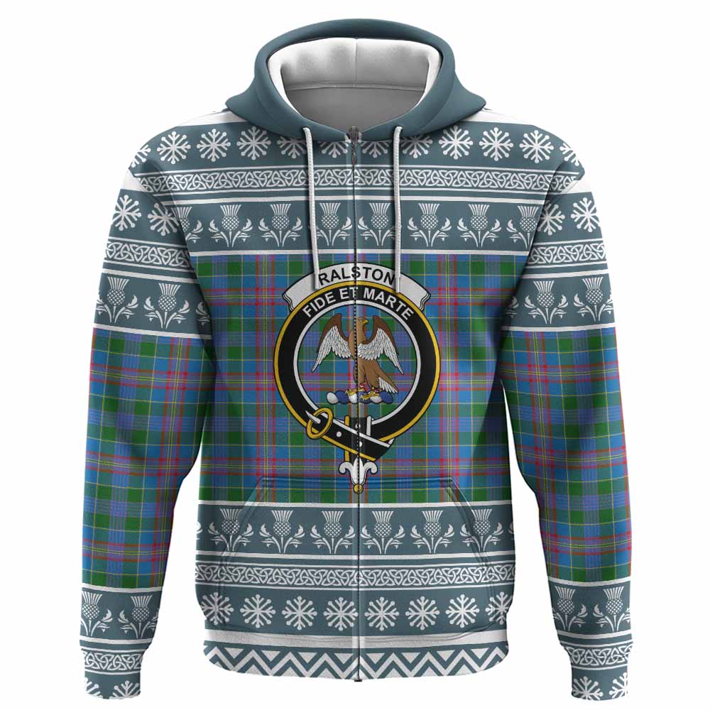 Ralston Clan Tartan Christmas Hoodie with Family Crest - Tartan Vibes Clothing