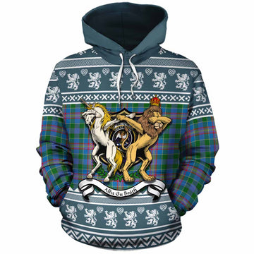 Ralston Clan Tartan Crest Christmas Cotton Hoodie Coat of Arms Funny Style