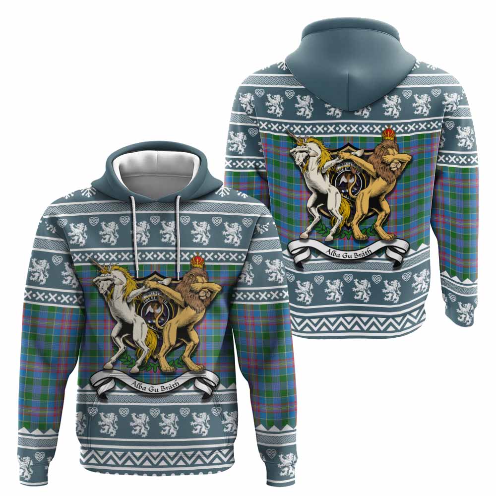 Ralston Clan Tartan Crest Christmas Hoodie Coat of Arms Funny Style - Tartan Vibes Clothing