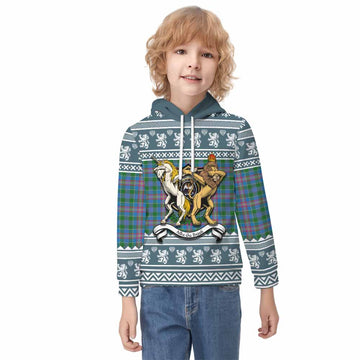 Ralston Clan Tartan Crest Christmas Kid Hoodie Coat of Arms Funny Style