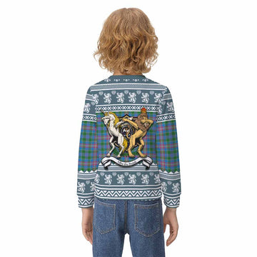 Ralston Clan Tartan Crest Christmas Kid Ugly Sweatshirt Coat of Arms Funny Style