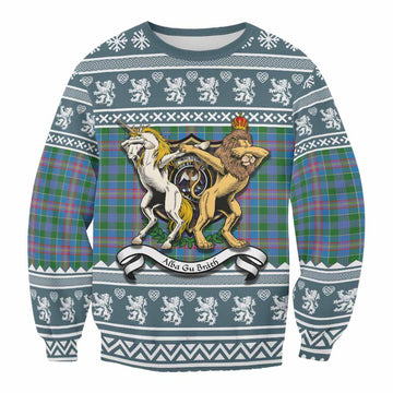 Ralston Clan Tartan Crest Christmas Sweatshirt Coat of Arms Funny Style