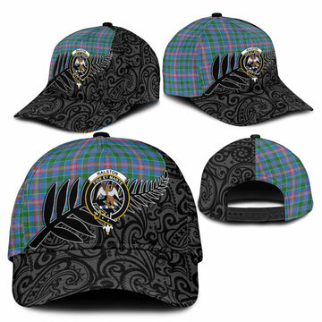 Ralston Crest Tartan Classic Cap with New Zealand Silver Fern Half Style