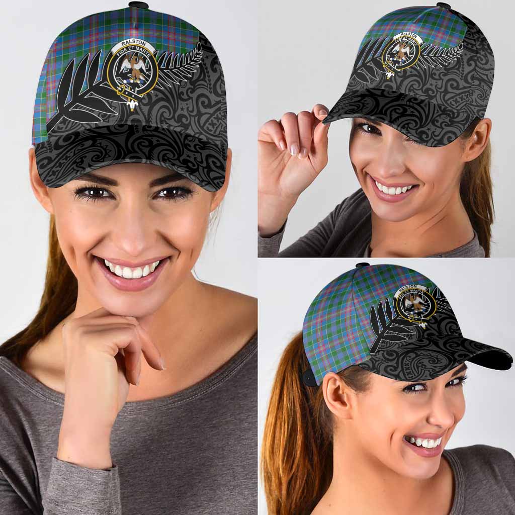 Ralston Crest Tartan Classic Cap with New Zealand Silver Fern Half Style