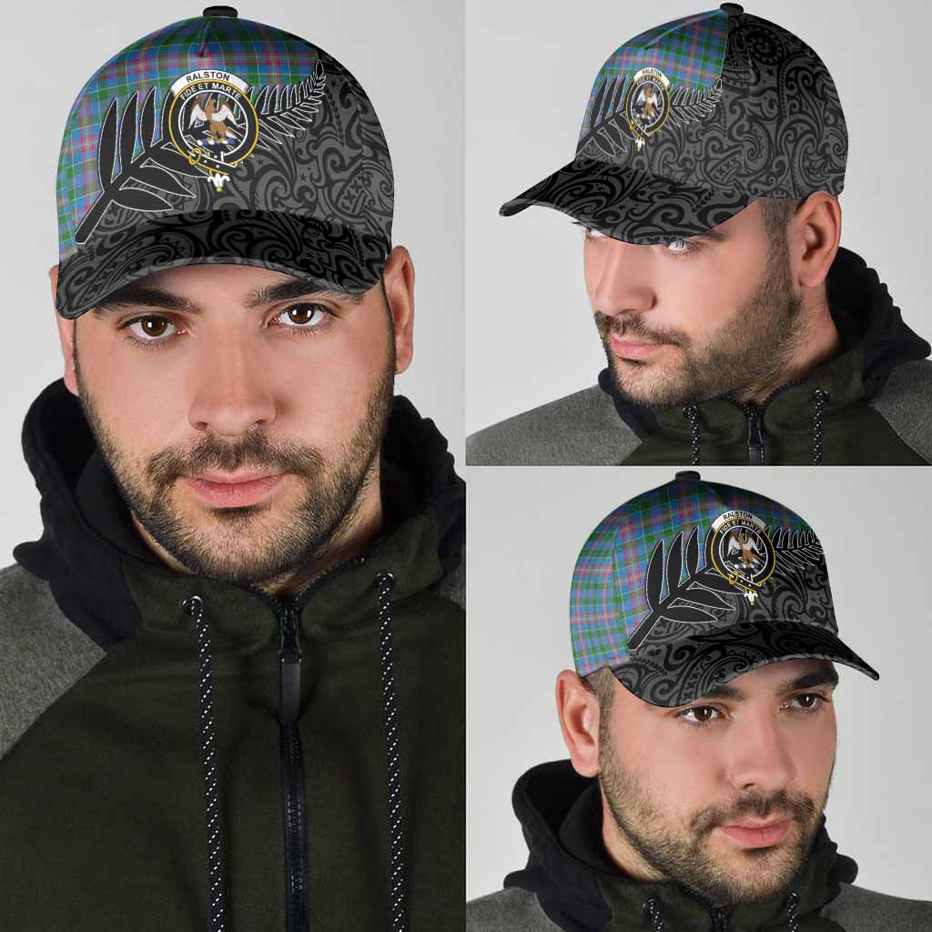Ralston Crest Tartan Classic Cap with New Zealand Silver Fern Half Style