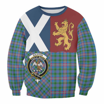 Ralston Crest Tartan Sweatshirt with Lion Rampant Saltire Style