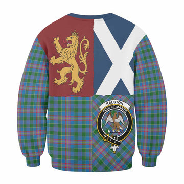 Ralston Crest Tartan Sweatshirt with Lion Rampant Saltire Style