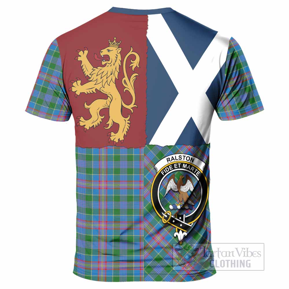 Ralston Crest Tartan T-Shirt with Lion Rampant Saltire Style