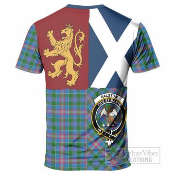 Ralston Crest Tartan T-Shirt with Lion Rampant Saltire Style