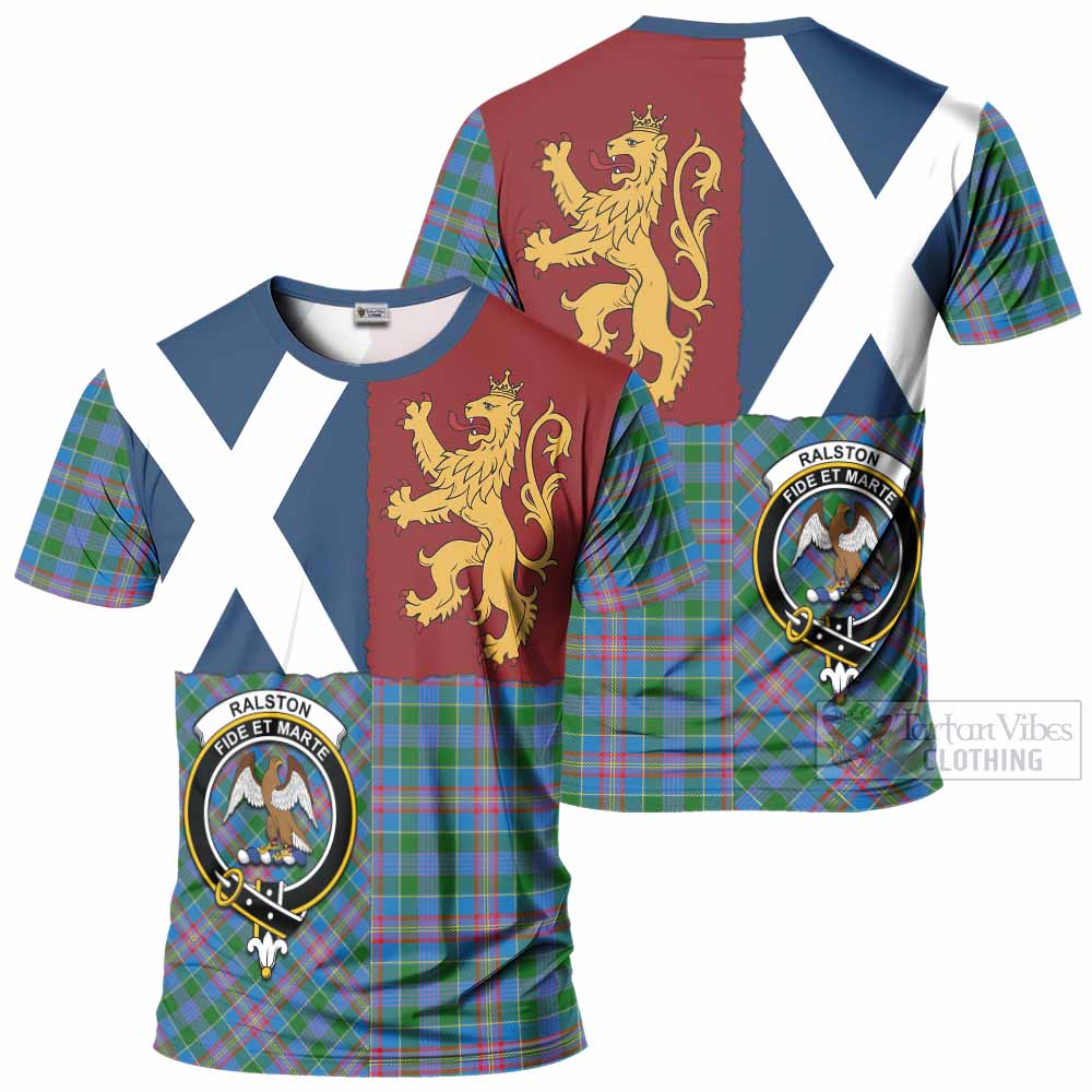 Ralston Crest Tartan T-Shirt with Lion Rampant Saltire Style