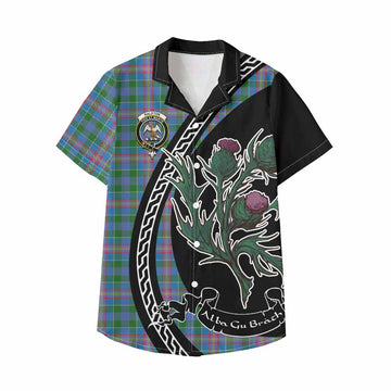 Ralston Family Crest Tartan Kid Hawaiian Shirt Alba Thistle Inspired - Tartan Vibes Clothing