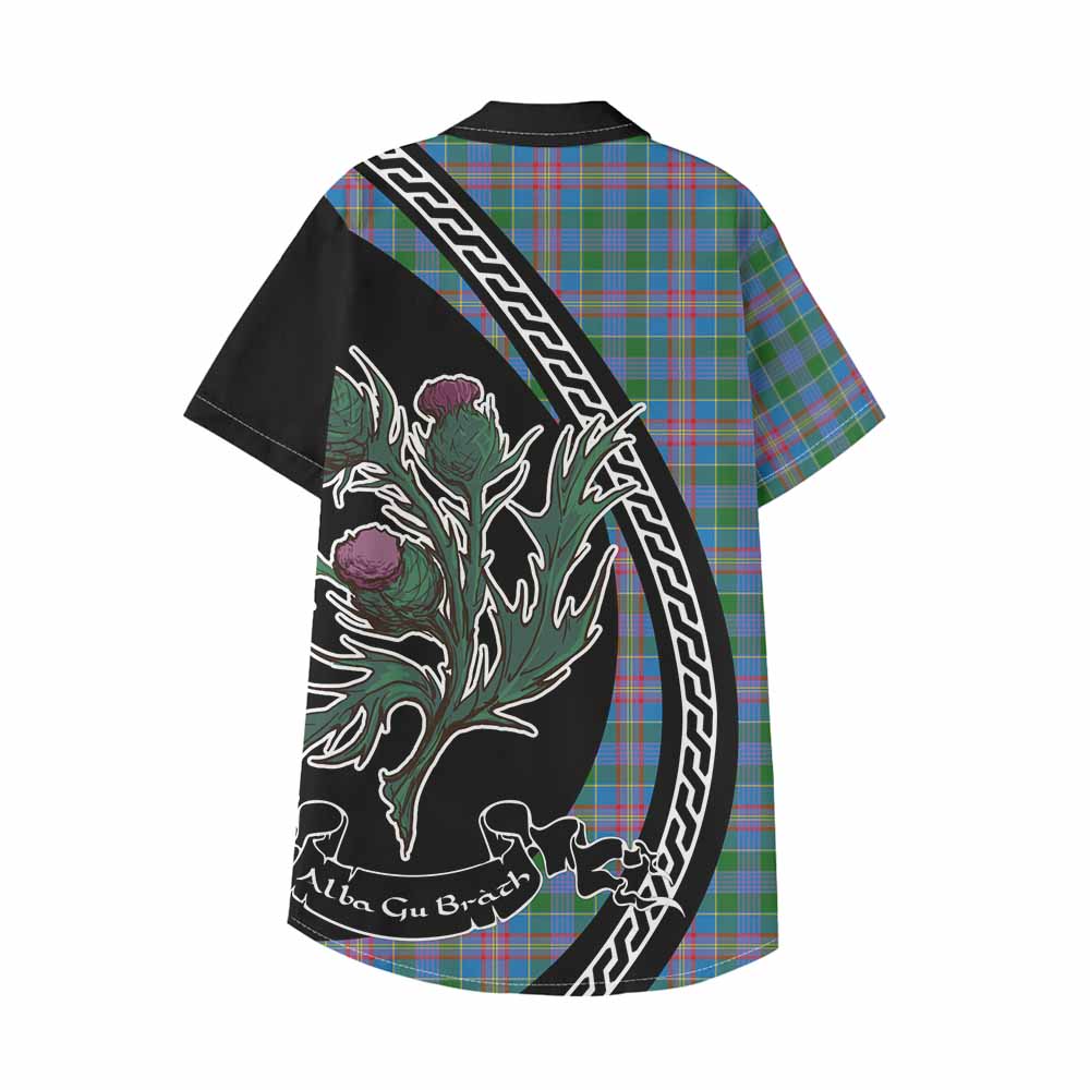 Ralston Family Crest Tartan Kid Hawaiian Shirt Alba Thistle Inspired - Tartan Vibes Clothing