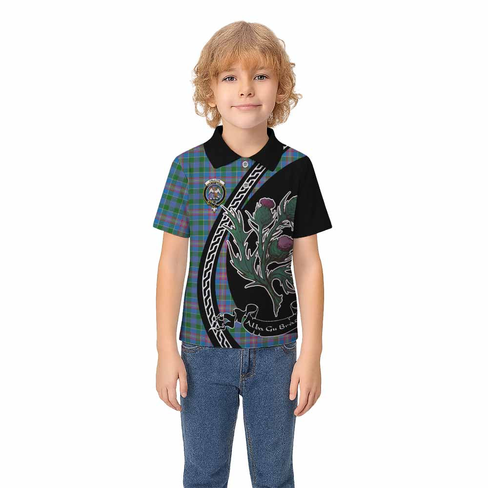 Ralston Family Crest Tartan Kid Polo Shirt Alba Thistle Inspired - Tartan Vibes Clothing