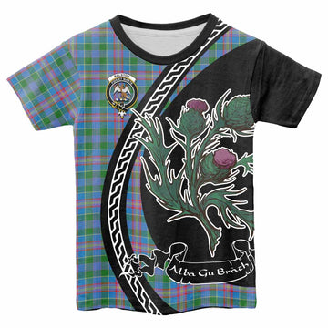 Ralston Family Crest Tartan Kid T-shirt Alba Thistle Inspired - Tartan Vibes Clothing