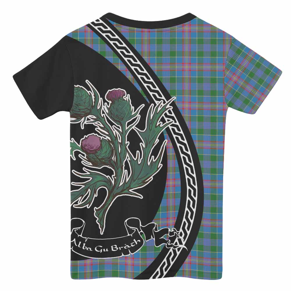 Ralston Family Crest Tartan Kid T-shirt Alba Thistle Inspired - Tartan Vibes Clothing