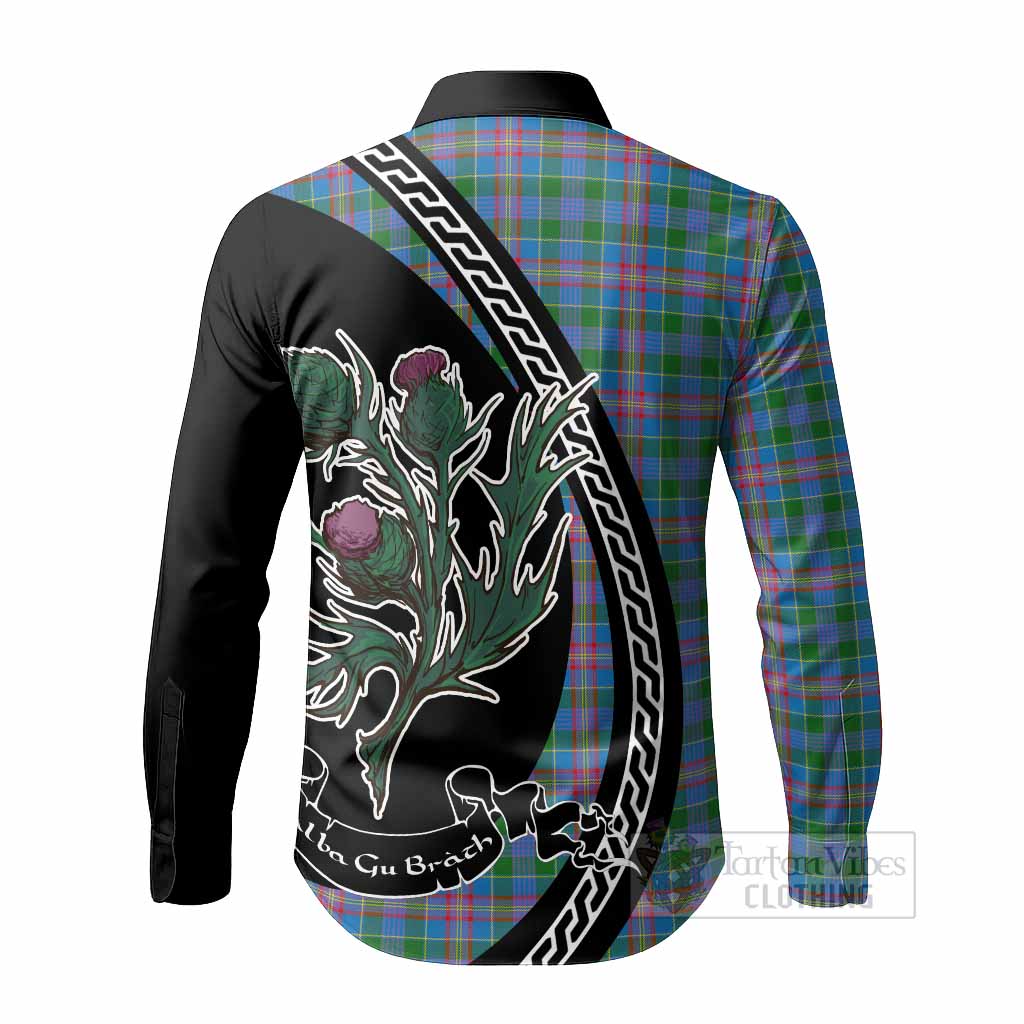 Ralston Family Crest Tartan Long Sleeve Button Shirts Alba Thistle Inspired - Tartan Vibes Clothing
