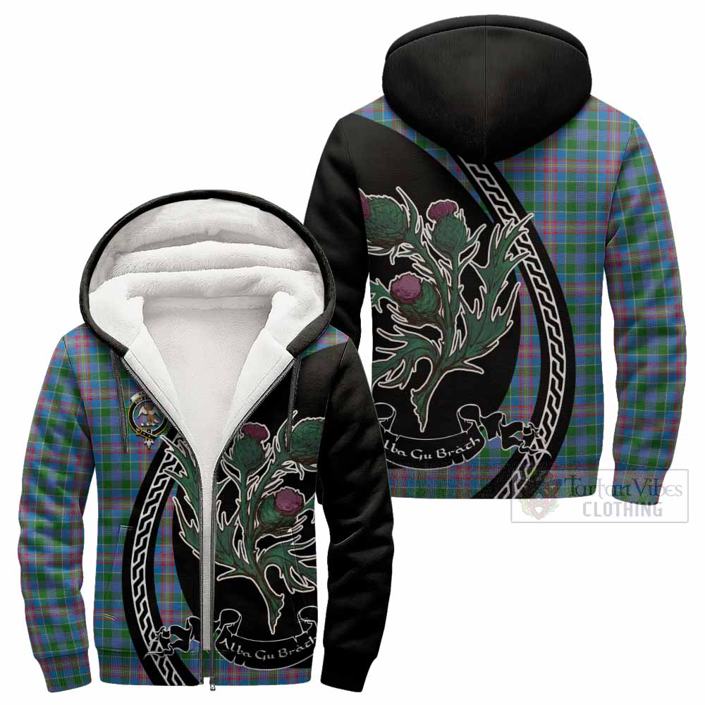 Ralston Family Crest Tartan Sherpa Hoodie Alba Thistle Inspired - Tartan Vibes Clothing